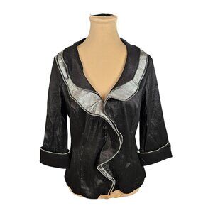 Joseph Ribkoff Black and Silver Blouse